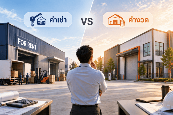 blog ค่างวดโรงงาน vs ค่าเช่า ควรเปรียบเทียบอย่างไร?